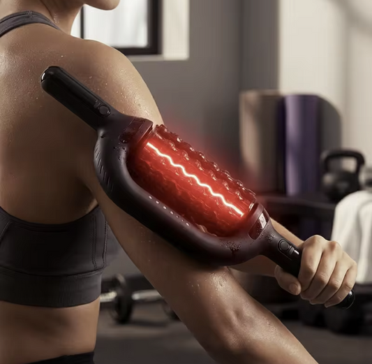 Rollux 39 - Electric Percussive Massage Roller with Red Light Therapy